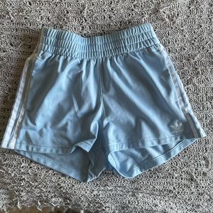 Adidas High Rise Track Shorts - Sky Blue US Size Small